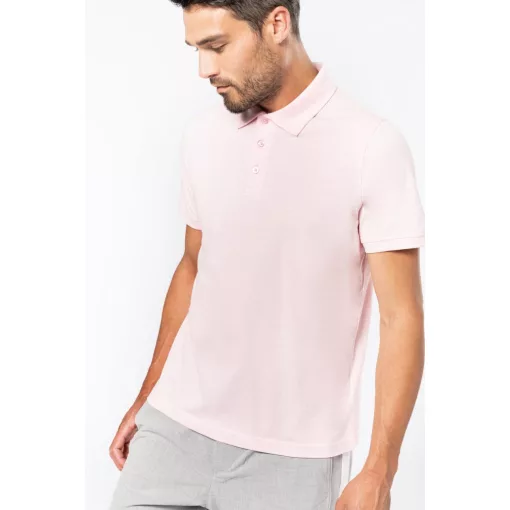 Férfi galléros póló Kariban KA254 Men S Short-Sleeved piqué polo Shirt -3XL, Purple