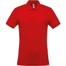 Férfi galléros póló Kariban KA254 Men S Short-Sleeved piqué polo Shirt -S, Red