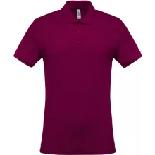 Férfi galléros póló Kariban KA254 Men S Short-Sleeved piqué polo Shirt -XL, Wine