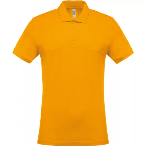 Férfi galléros póló Kariban KA254 Men S Short-Sleeved piqué polo Shirt -L, Yellow