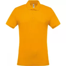 Férfi galléros póló Kariban KA254 Men S Short-Sleeved piqué polo Shirt -S, Yellow