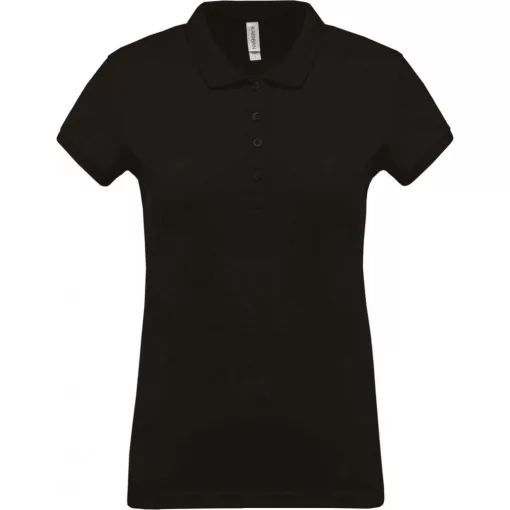 Női galléros póló Kariban KA255 Ladies’ Short-Sleeved piqué polo Shirt -XL, Black
