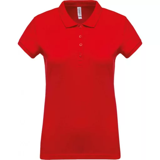 Női galléros póló Kariban KA255 Ladies’ Short-Sleeved piqué polo Shirt -XL, Red