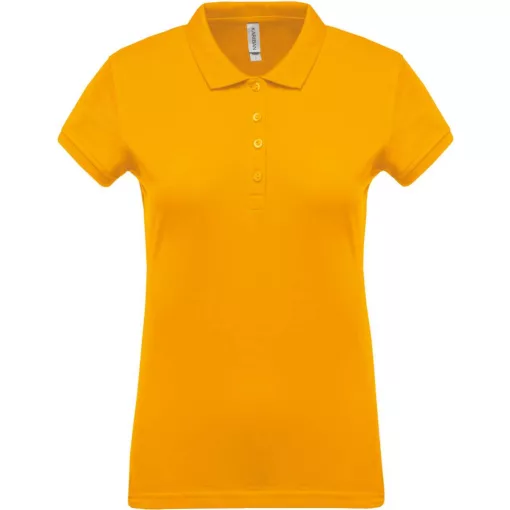 Női galléros póló Kariban KA255 Ladies’ Short-Sleeved piqué polo Shirt -XL, Yellow