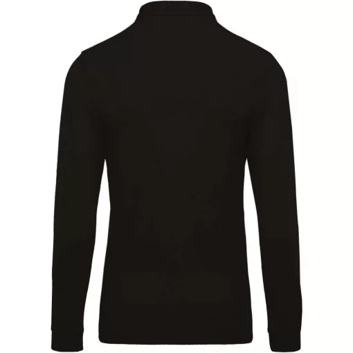 Férfi galléros póló Kariban KA256 Men S Long-Sleeved piqué polo Shirt -M, Black