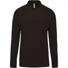 Férfi galléros póló Kariban KA256 Men S Long-Sleeved piqué polo Shirt -2XL, Dark Grey