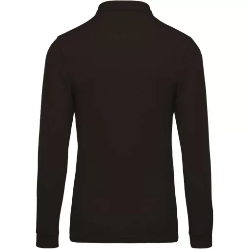 Férfi galléros póló Kariban KA256 Men S Long-Sleeved piqué polo Shirt -M, Dark Grey