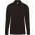 Férfi galléros póló Kariban KA256 Men S Long-Sleeved piqué polo Shirt -S, Dark Grey