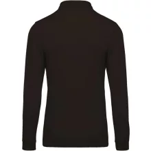 Férfi galléros póló Kariban KA256 Men S Long-Sleeved piqué polo Shirt -XL, Dark Grey