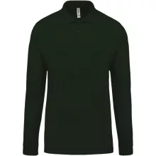 Férfi galléros póló Kariban KA256 Men S Long-Sleeved piqué polo Shirt -M, Forest Green