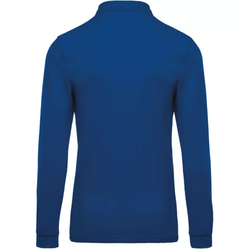 Férfi galléros póló Kariban KA256 Men S Long-Sleeved piqué polo Shirt -M, Light Royal 