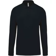 Férfi galléros póló Kariban KA256 Men S Long-Sleeved piqué polo Shirt -2XL, Navy