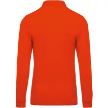 Férfi galléros póló Kariban KA256 Men S Long-Sleeved piqué polo Shirt -M, Orange