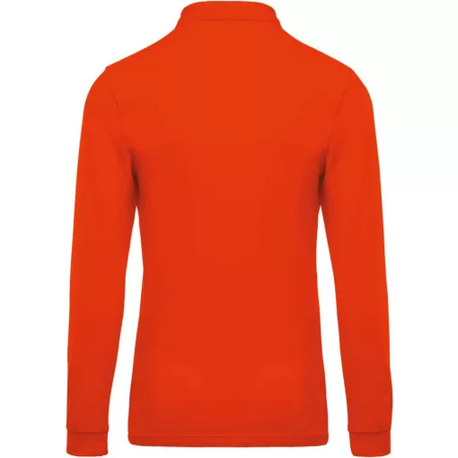 Férfi galléros póló Kariban KA256 Men S Long-Sleeved piqué polo Shirt -M, Orange