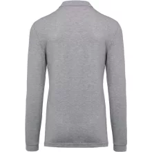 Férfi galléros póló Kariban KA256 Men S Long-Sleeved piqué polo Shirt -S, Oxford Grey