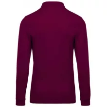 Férfi galléros póló Kariban KA256 Men S Long-Sleeved piqué polo Shirt -XL, Wine