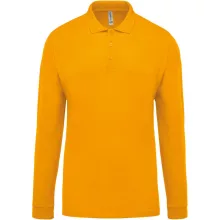 Férfi galléros póló Kariban KA256 Men S Long-Sleeved piqué polo Shirt -2XL, Yellow