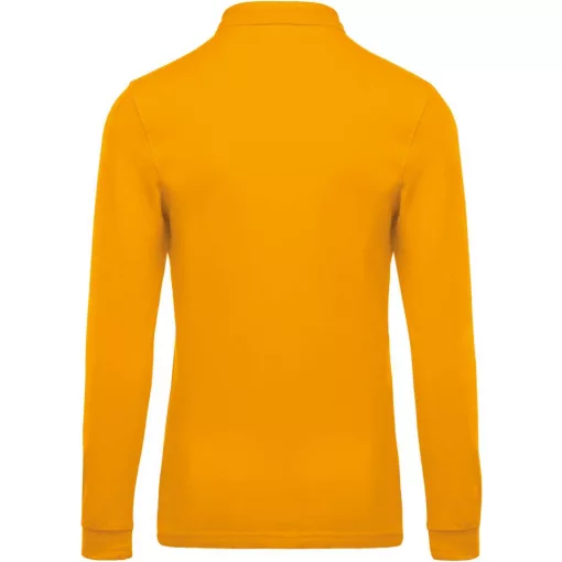 Férfi galléros póló Kariban KA256 Men S Long-Sleeved piqué polo Shirt -S, Yellow