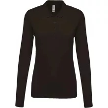 Női galléros póló Kariban KA257 Ladies’ Long-Sleeved piqué polo Shirt -S, Dark Grey