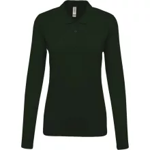 Női galléros póló Kariban KA257 Ladies’ Long-Sleeved piqué polo Shirt -XS, Forest Gree