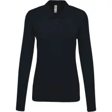 Női galléros póló Kariban KA257 Ladies’ Long-Sleeved piqué polo Shirt -XS, Navy