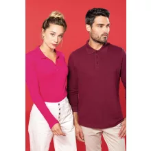 Női galléros póló Kariban KA257 Ladies’ Long-Sleeved piqué polo Shirt -XS, Oxford Grey