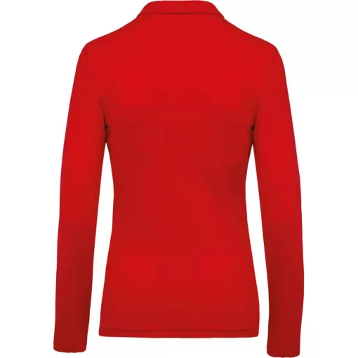 Női galléros póló Kariban KA257 Ladies’ Long-Sleeved piqué polo Shirt -XL, Red