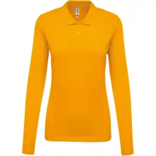 Női galléros póló Kariban KA257 Ladies’ Long-Sleeved piqué polo Shirt -2XL, Yellow