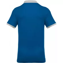Férfi galléros póló Kariban KA258 Men S Two-Tone piqué polo Shirt -L, Light Royal Blue