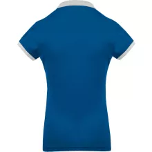 Női galléros póló Kariban KA259 Ladies’ Two-Tone piqué polo Shirt -S, Light Royal Blue