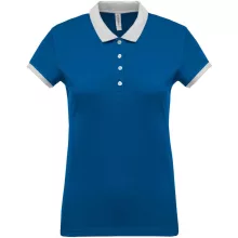 Női galléros póló Kariban KA259 Ladies’ Two-Tone piqué polo Shirt -XL, Light Royal Blu