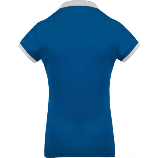 Női galléros póló Kariban KA259 Ladies’ Two-Tone piqué polo Shirt -XS, Light Royal Blu