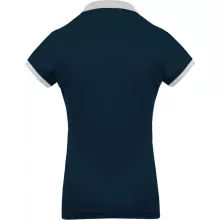 Női galléros póló Kariban KA259 Ladies’ Two-Tone piqué polo Shirt -XS, Navy/Oxford Gre