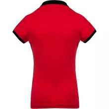 Női galléros póló Kariban KA259 Ladies’ Two-Tone piqué polo Shirt -M, Red/Black