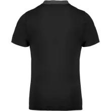 Férfi galléros póló Kariban KA260 Men S Two-Tone Jersey polo Shirt -3XL, Black/Dark Gr