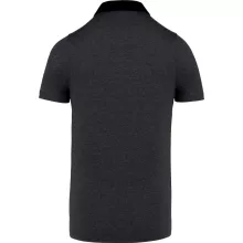 Férfi galléros póló Kariban KA260 Men S Two-Tone Jersey polo Shirt -2XL, Dark Grey Hea