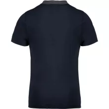 Férfi galléros póló Kariban KA260 Men S Two-Tone Jersey polo Shirt -L, Navy/Dark Grey 
