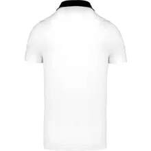 Férfi galléros póló Kariban KA260 Men S Two-Tone Jersey polo Shirt -S, White/Navy