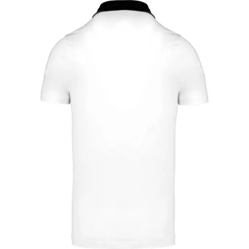 Férfi galléros póló Kariban KA260 Men S Two-Tone Jersey polo Shirt -XL, White/Navy