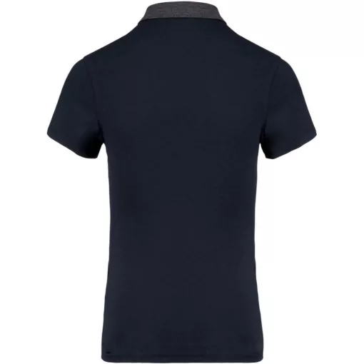 Női galléros póló Kariban KA261 Ladies Two-Tone Jersey polo Shirt -S, Navy/Dark Grey H