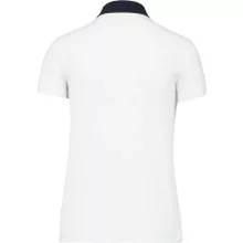 Női galléros póló Kariban KA261 Ladies Two-Tone Jersey polo Shirt -M, White/Navy