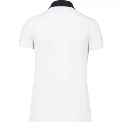 Női galléros póló Kariban KA261 Ladies Two-Tone Jersey polo Shirt -S, White/Navy