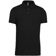 Férfi galléros póló Kariban KA262 Men S Short Sleeved Jersey polo Shirt -3XL, Black