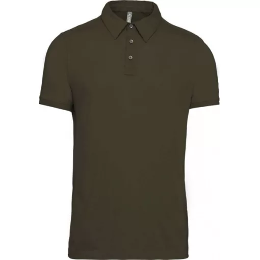 Férfi galléros póló Kariban KA262 Men S Short Sleeved Jersey polo Shirt -2XL, Light Kh