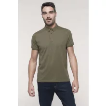 Férfi galléros póló Kariban KA262 Men S Short Sleeved Jersey polo Shirt -2XL, Light Kh