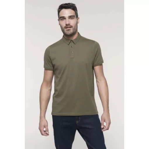 Férfi galléros póló Kariban KA262 Men S Short Sleeved Jersey polo Shirt -L, Navy