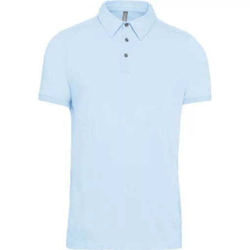 Férfi galléros póló Kariban KA262 Men S Short Sleeved Jersey polo Shirt -XL, Sky Blue