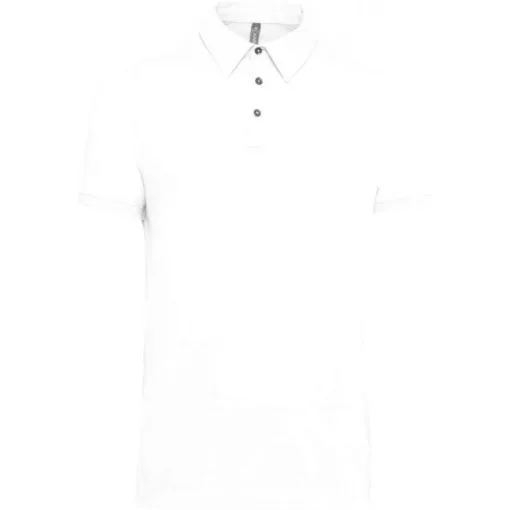 Férfi galléros póló Kariban KA262 Men S Short Sleeved Jersey polo Shirt -2XL, White