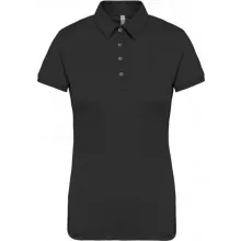 Női galléros póló Kariban KA263 Ladies Short Sleeved Jersey polo Shirt -L, Black