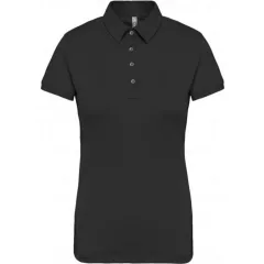 Női galléros póló Kariban KA263 Ladies Short Sleeved Jersey polo Shirt -L, Black